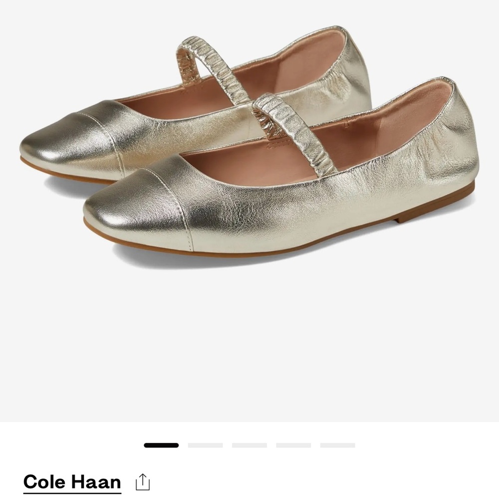Cole Haan Gold Yvette MJ Ballet Flats (New in Box)